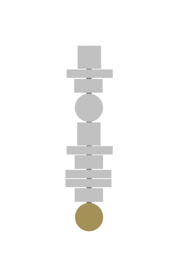 Pallucco Totem 200 wall lamp white gold